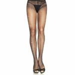 Leg Avenue Pantyhouse Negro Con Brillantes