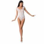 Passion Woman Bs064 Bodystocking Blanco Talla Unica