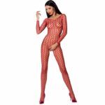 Passion Woman Bs068 Bodystocking Rojo Talla Unica